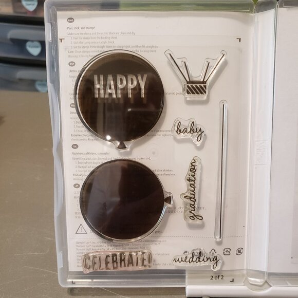 Stampin' Up! 'CELEBRATE TODAY' Photopolymer Stamp Set (Used) - Picture 2 of 5